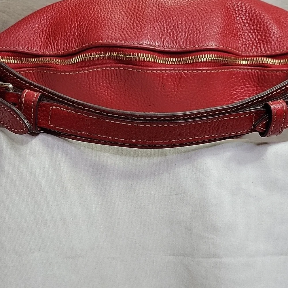 Large Dooney & Bourke Red Pebble Leather Women's Bag